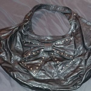 Serena Williams pleather purse w/studded bow